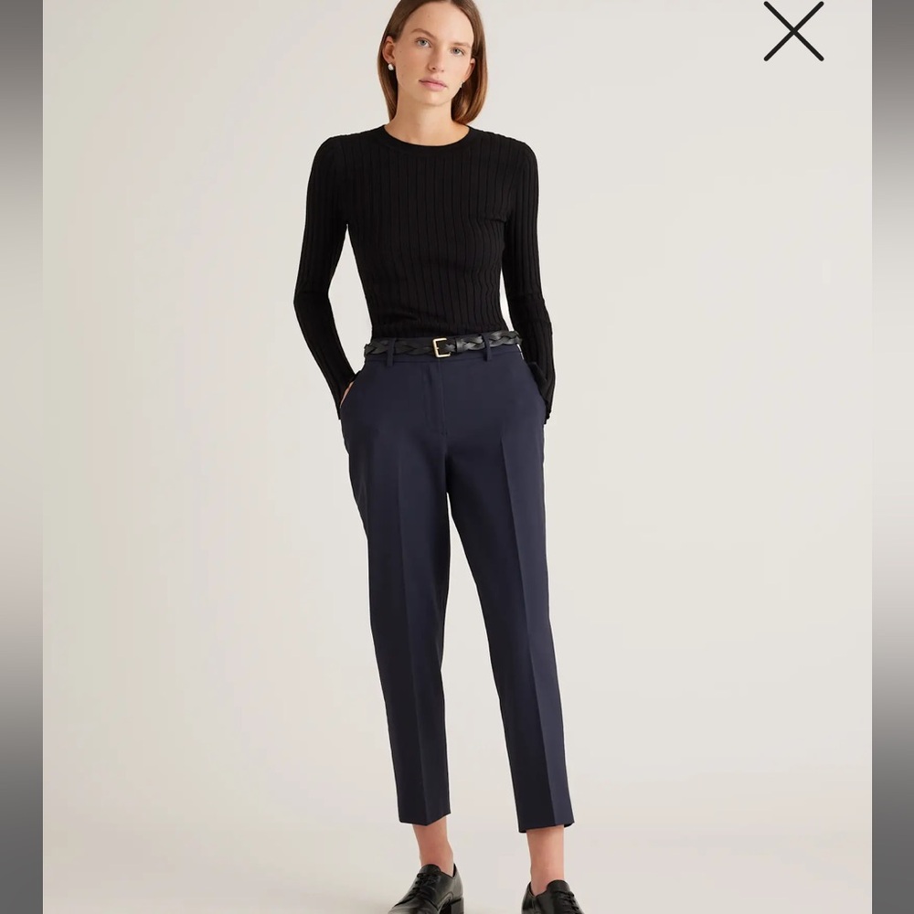 QUINCE Italian Wool Slim Leg Ankle Pants Size 4 NWT